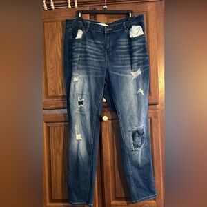 Cato Plus Size Women’s Distressed Blue Jeans 16W